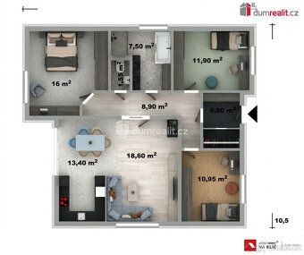 Cena včetně RD na klíč, pozemku, připojení na sítě, projektu