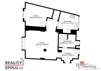 Pronájem bytu 2+1, 60,8 m², ŠlapaniceVe výhradním zastoupení