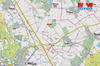 Prodej pozemku o výměře 612 m2 v katastru obce Hrušky. Jedná