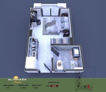 Apartman - studio se střešní terasou 33m2 + 5m terasa Novy k