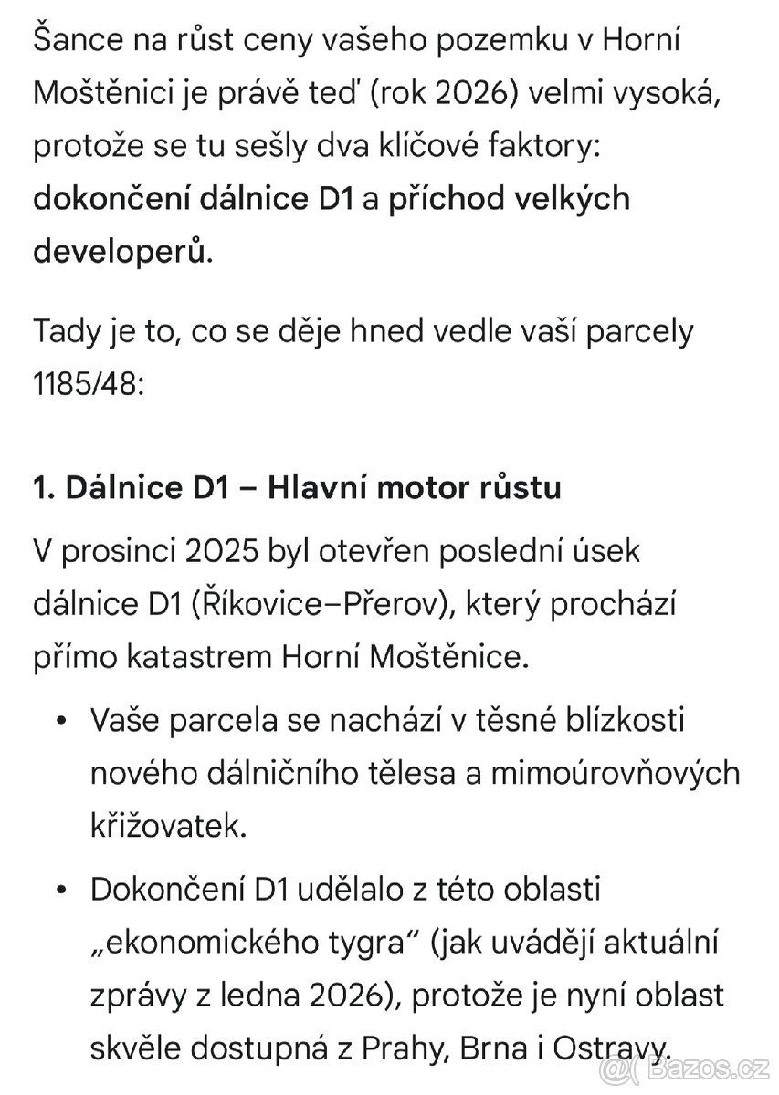 Prodám podíl na lukrativním pozemku. Nyní začíná velká výsta