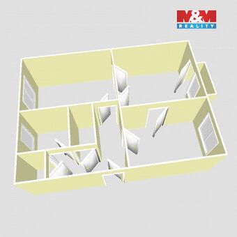 Nabízíme k pronájmu světlý byt 2+1 o výměře 54 m² v cihlovém