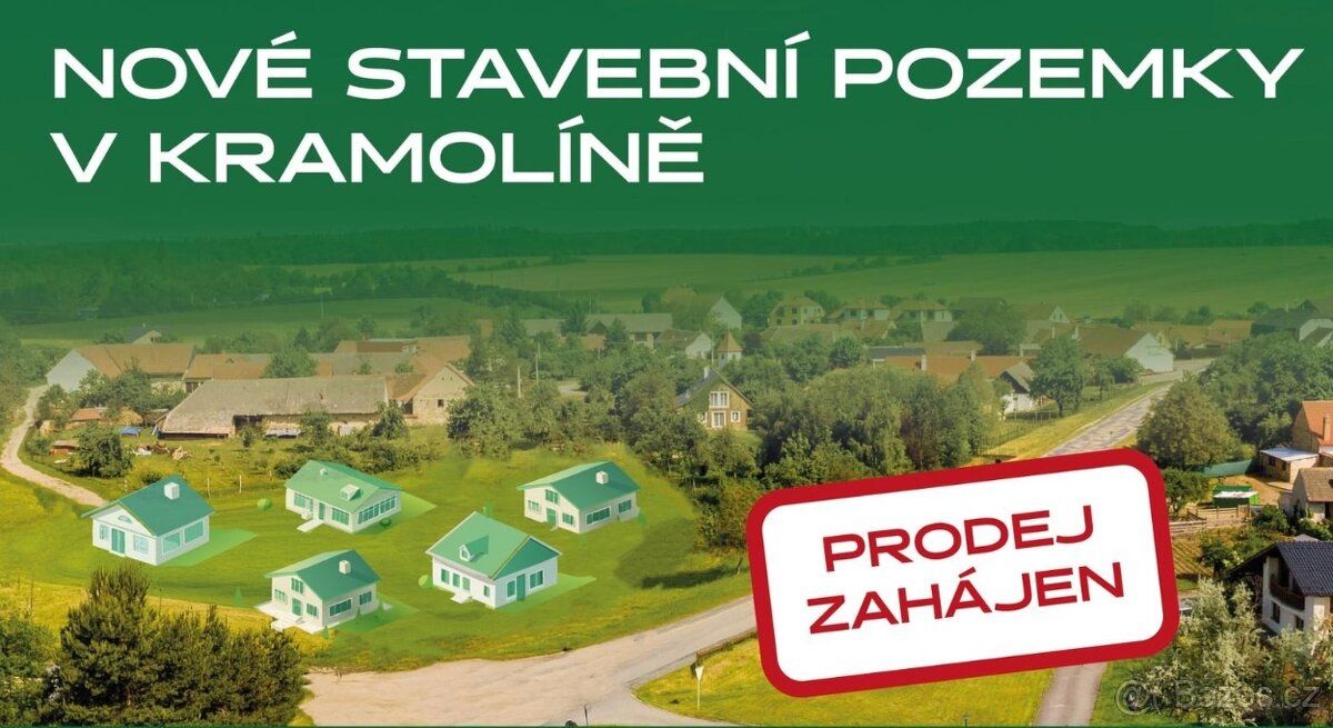 Prosej obecních pozemků Kramolín cena 1700 Kč/ m2 + DPH Poze
