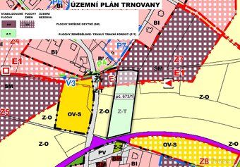 Předmětem prodeje je částečně stavební pozemek v obci Trnova