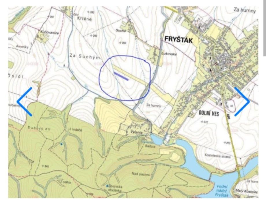 Prodej pozemku ve Fryštáku Dolní Vsi o rozloze 3260 m2. List
