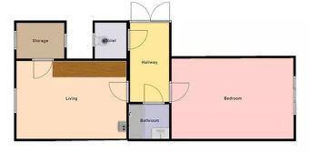 Nabízíme k pronájmu byt 2+kk o rozloze 51 m2 v Praze 8 - Lib