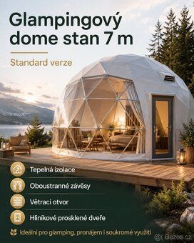 Nabízím glampingový stan typu dome o průměru 7 metrů ve stan