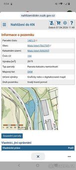 Kompletní informace: Prodám pozemek vhodný pro rybáře ke sta