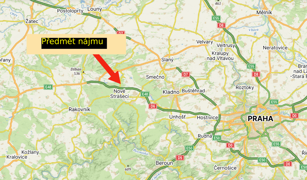 Nabízíme k pronájmu komerční pozemek o výměře 5.000m2 u dáln