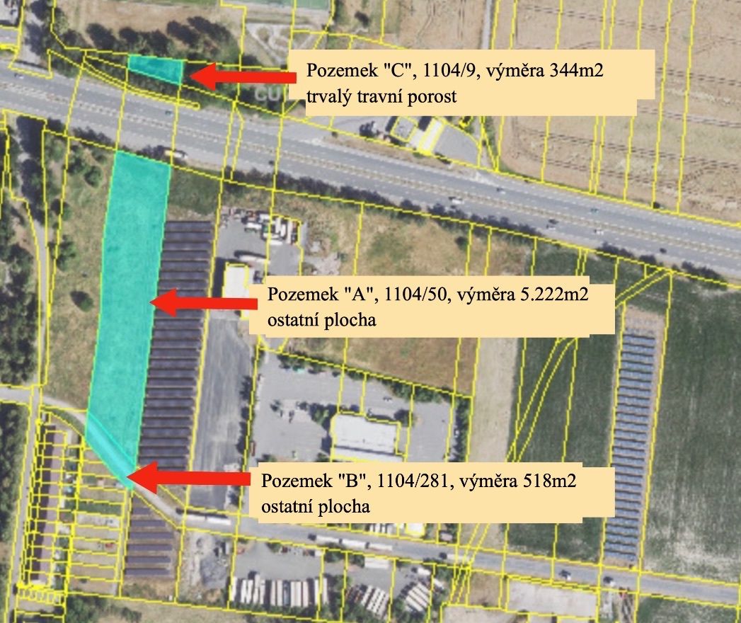 Nabízíme k pronájmu komerční pozemek o výměře 5.000m2 u dáln