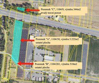 Nabízíme k pronájmu komerční pozemek o výměře 5.000m2 u dáln