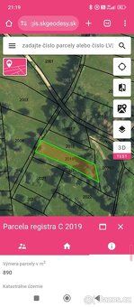 Predam pozemok zložený z dvoch parciel 890m2+515m2 = 1405m2 