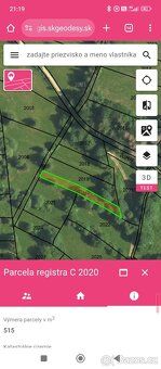 Predam pozemok zložený z dvoch parciel 890m2+515m2 = 1405m2 