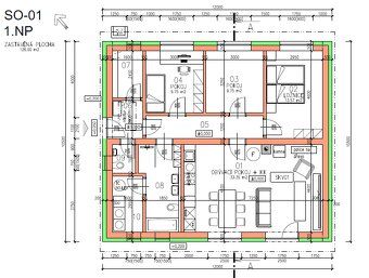 Představujeme Vám novostavbu moderního rodinného bungalovu o