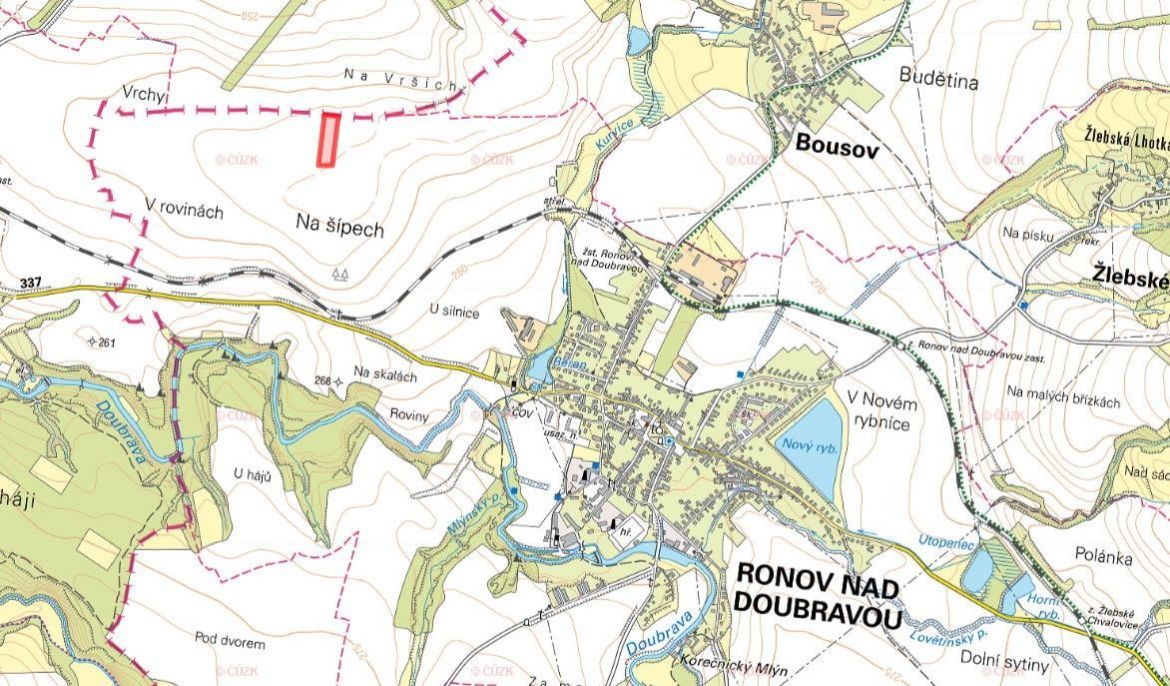 V katastrálním území Ronov nad Doubravou je k prodeji pozeme
