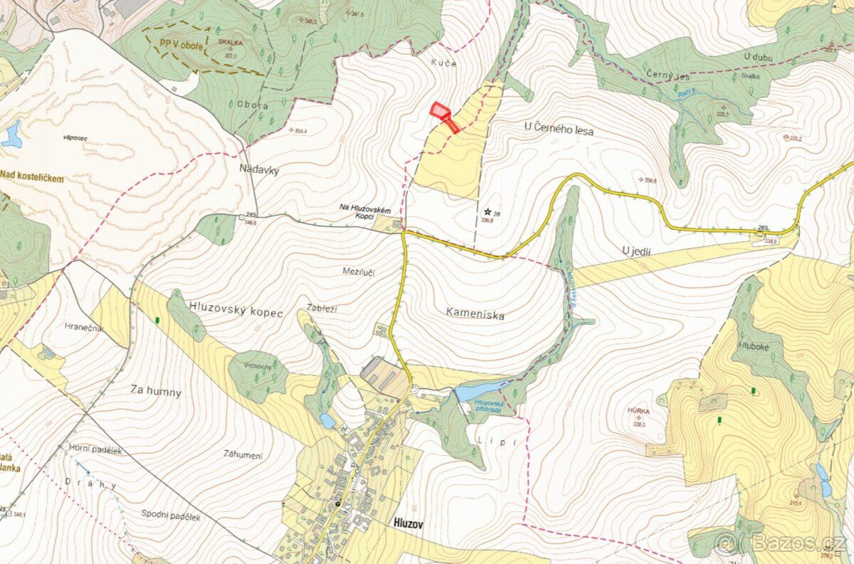 V katastrálním území Hluzov, obec Černotín (okres Přerov), n