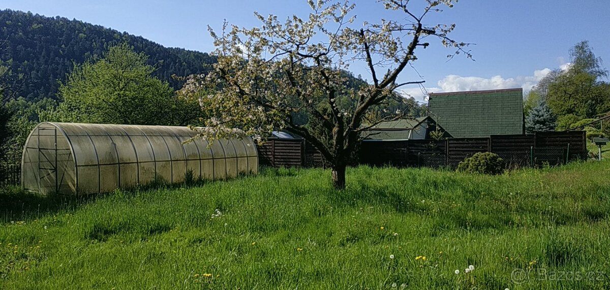 Prodám zahradu s celoročně obyvatelnou chatou v Děčíně 15.Vr