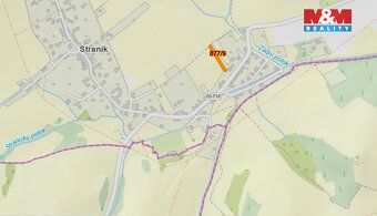 Prodej zahrady v k.ú. Straník o výměře 208 m². Pozemek je si