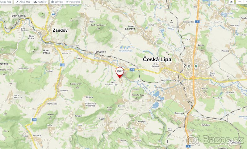 Pozemek pč. 293/1 se nalézá v kú. Stráž u České Lípy. Jedná 