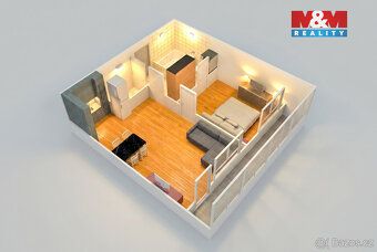 Nabízíme k prodeji světlý byt 2+kk o užitné ploše 60 m² v kl