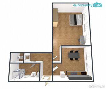 INVESTIČNÍ PŘÍLEŽITOST – Prostorný byt 1+1 (62 m²) s potenci