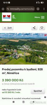 Nabízíme k prodeji stavební pozemek o výměře 928 m² v klidné