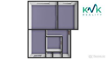 Byt 2+1 v osobním vlastnictví o celkové výměře 55 m² se nach