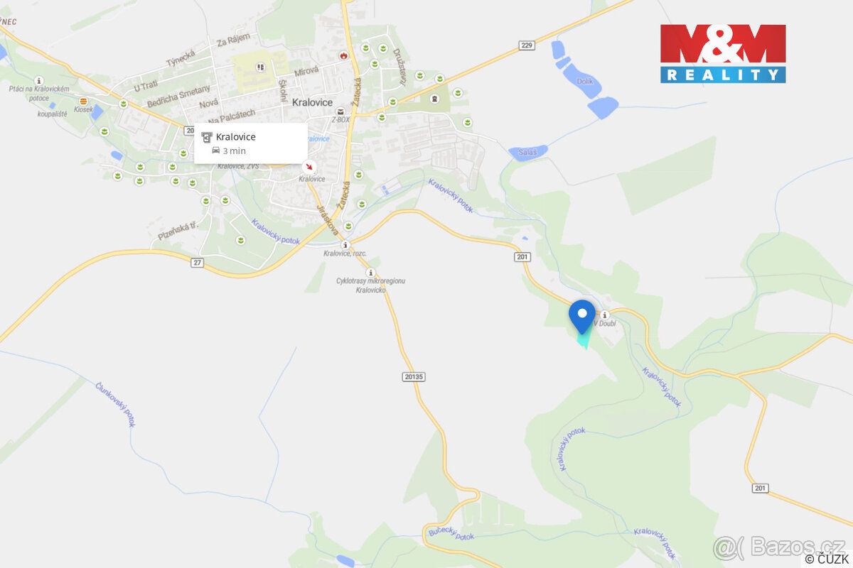 Nabízíme k prodeji les o rozloze 6740m² v nedaleko obce Král