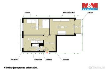 Nabízíme k prodeji prostorný byt 2+1 o velikosti 65 m² (včet