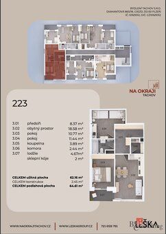 Prodej, byty/3+kk, 64.61 m2, Sokolovská, 34701 Tachov, Tacho