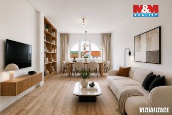 Nabízíme k prodeji světlý byt 2+kk o výměře 52 m², který se 