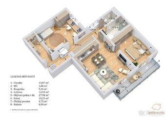 Nabízíme Vám byt 2+kk 64,17 m² umístěný v novostavbě pasivní