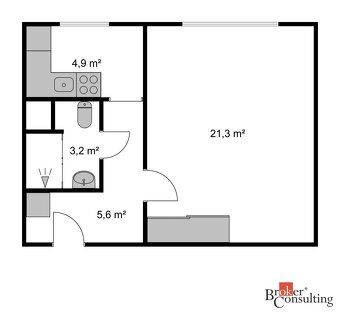 Pronájem, byty/1+1, 36.3 m2, F. L. Čelakovského, Mšeno nad N