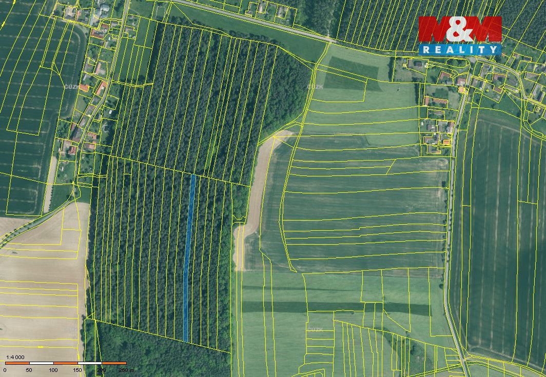 Prodej dvou lesních pozemků o výměře 6005 m2 v těsné blízkos
