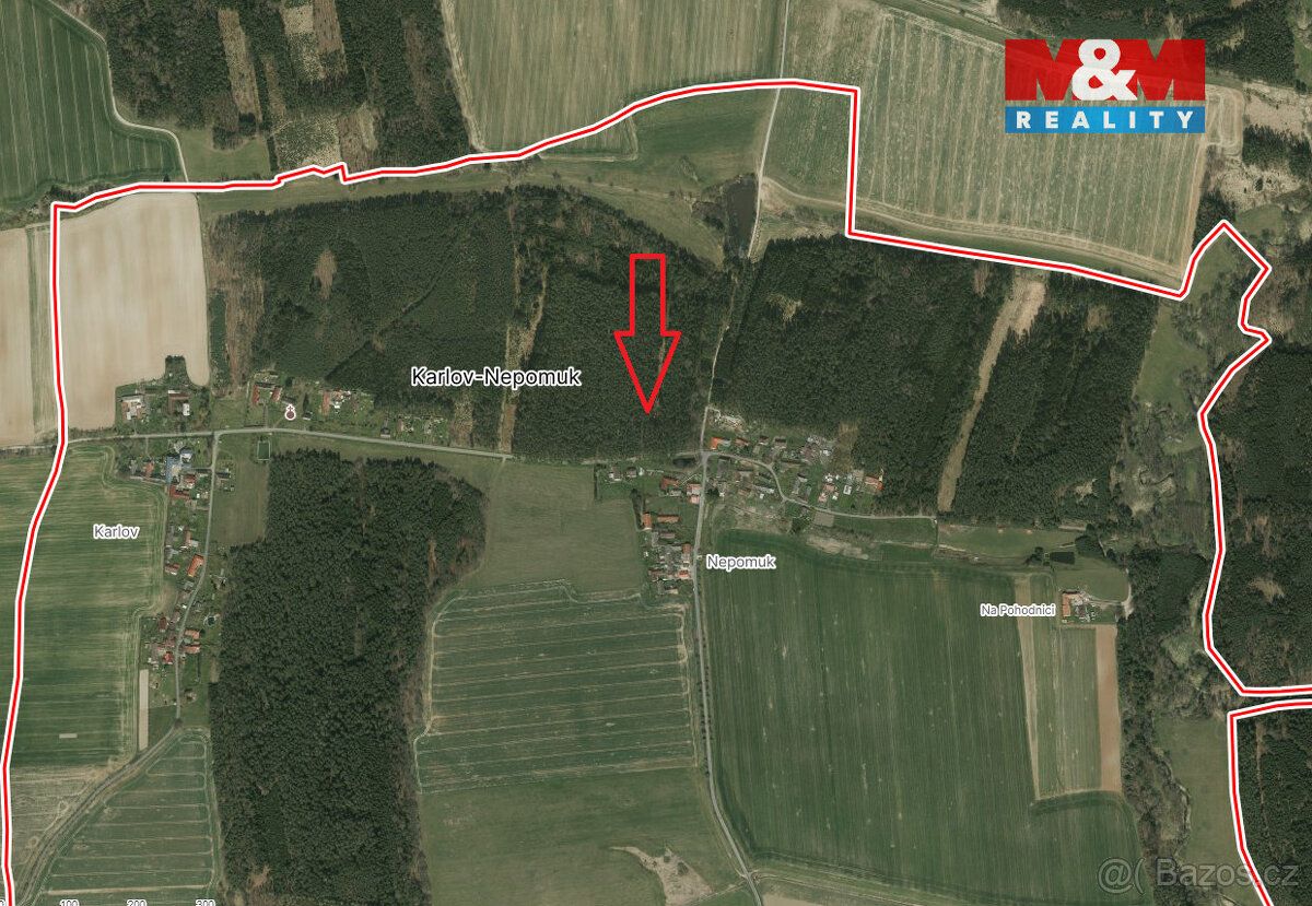 Prodej lesního pozemku o výměře 2085 m2. Jedná se o jedno čí