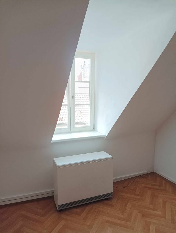 podkrovní byt 30m2, akumulační topení, částečně zateplené. m