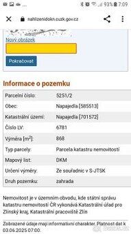 Cena včetně všech poplatků a právních služeb. Oplocená zahra