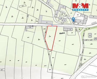 Nabízíme k prodeji slunný pozemek o výměře 1922 m2 určený k 