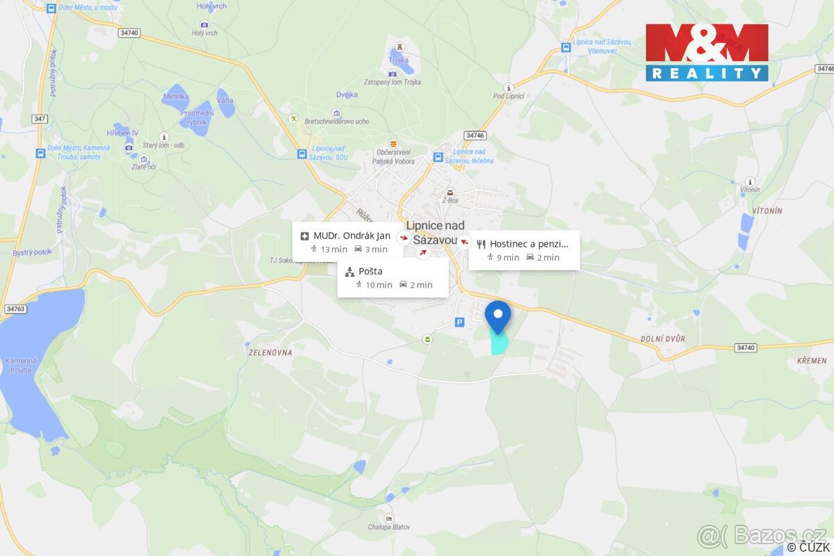 Nabízíme k prodeji, dle územního plánu obce, pozemek k bydle
