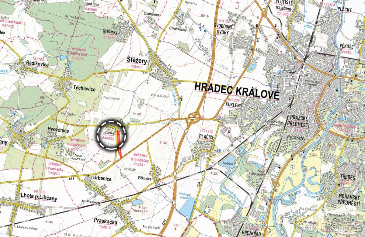 K prodeji je pozemek skládající se ze dvou parcel. Jedná se 
