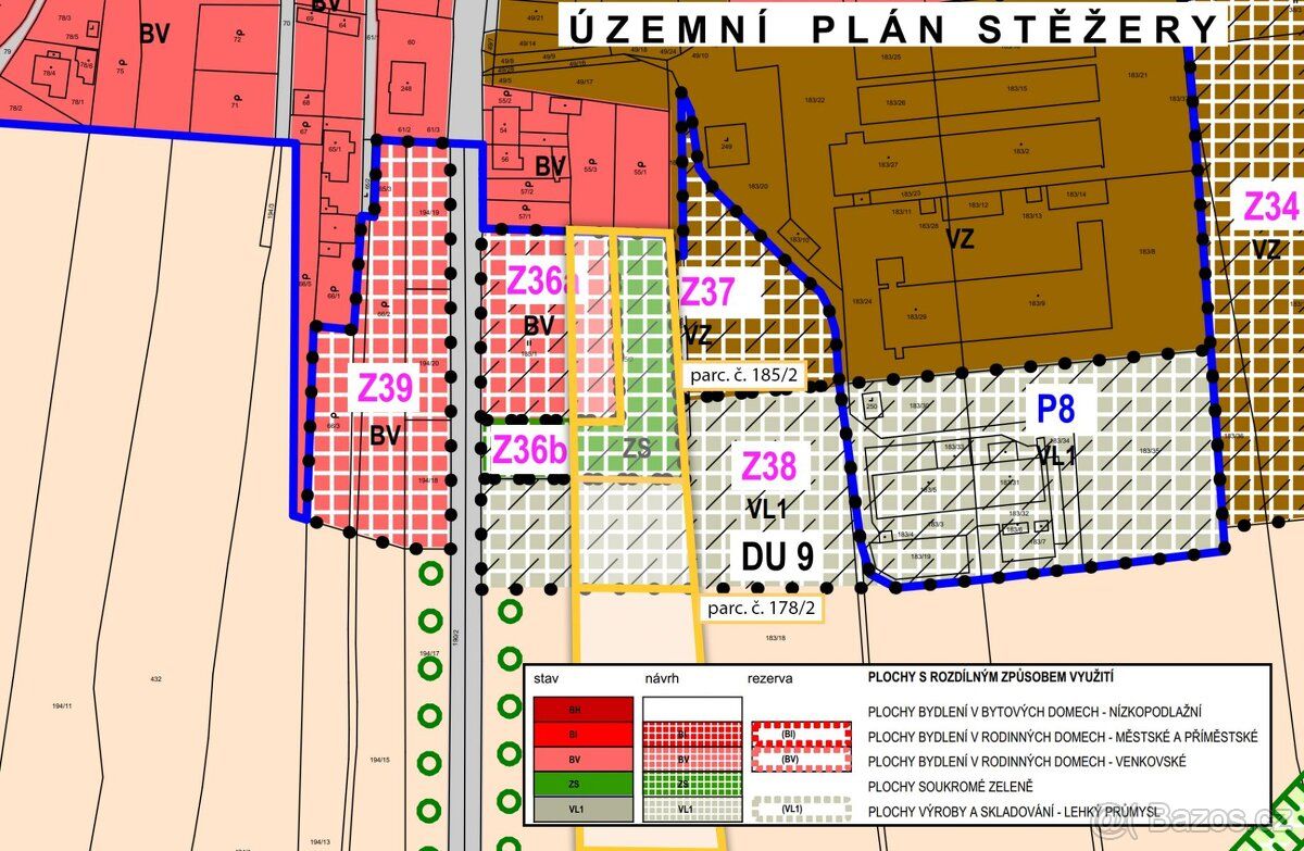 K prodeji je pozemek skládající se ze dvou parcel. Jedná se 
