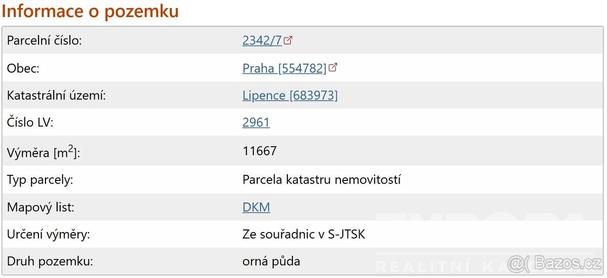 Nabízíme k prodeji strategický pozemek v pražských Lipencích