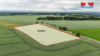 Na prodej jedinečný pozemek o celkové výměre 101 002 m². Poz