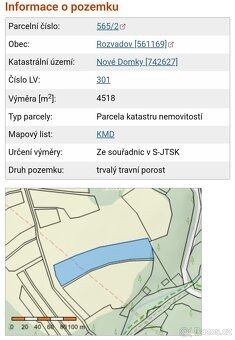 Prodám pozemek obklopen lesy na klidném a krásném místě o vý