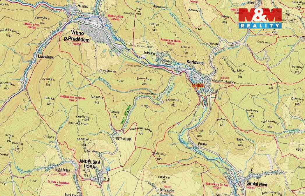 Nabízíme k prodeji pozemek v obci Karlovice ve Slezsku, situ