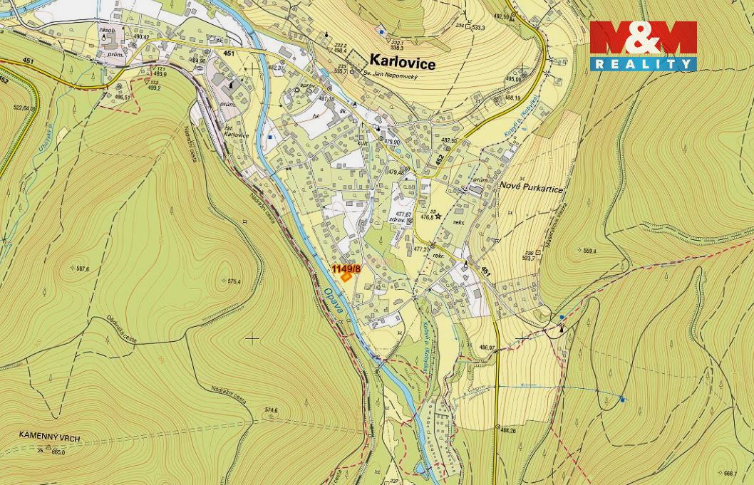 Nabízíme k prodeji pozemek v obci Karlovice ve Slezsku, situ