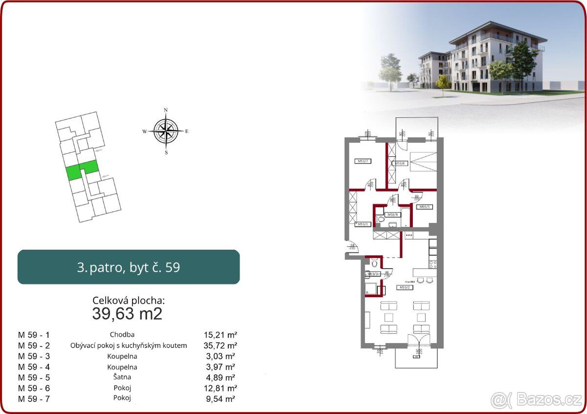 Tento byt je architektonickým unikátem projektu! Na kompaktn