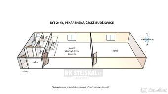 K pronájmu nabízíme prostorný a světlý byt 2+kk poblíž obcho