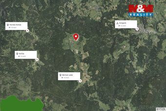 Pozemek v srdci Šumavy určený ke stavbě rodinného domu, rekr
