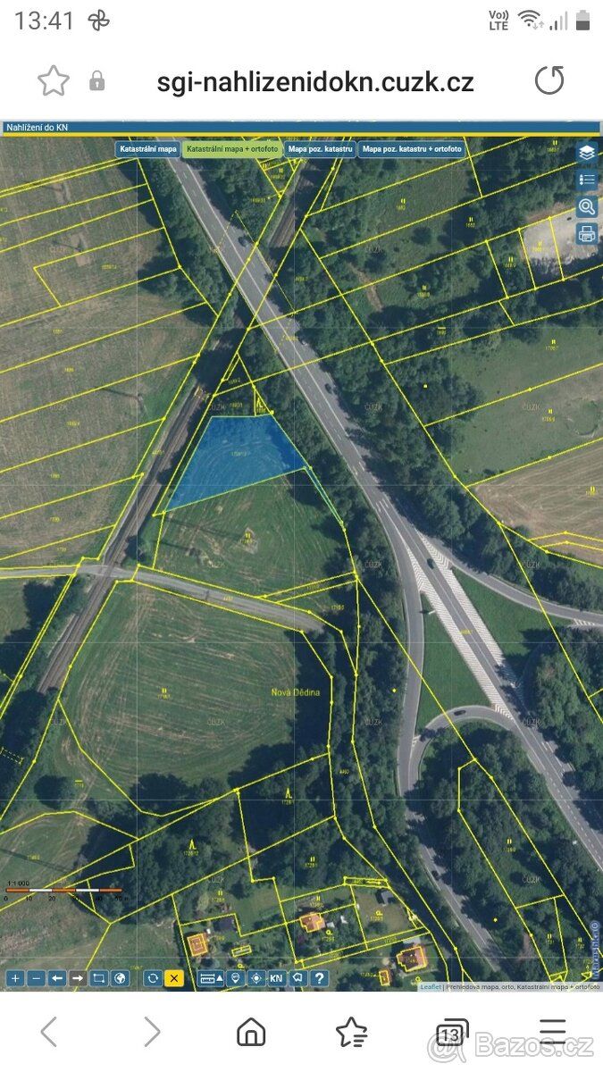 Prodám pozemek p.č.1706/10, orná půda, 1576m2. KÚ Frýdlant n